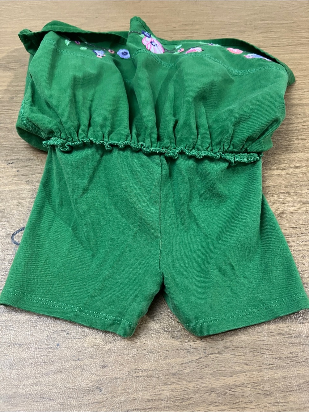 Vintage Gymboree skort w/ embroidered birds and flowers green corduroy size 5 - Picture 7 of 8